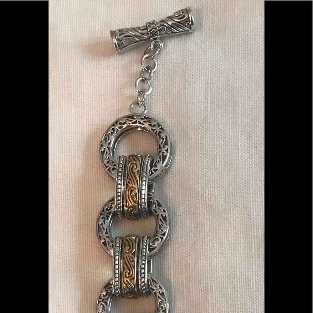 Silver and gold bracelet